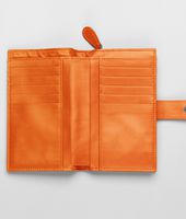 Bottega Veneta® New Red Tangerine Intrecciato Waxy Continental Wallet Bottega Veneta® New Red Tangerine Intrecciato Waxy Continental Wallet