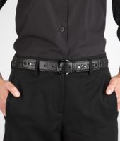 Bottega Veneta® Nero Madras Heritage Mirror Belt Bottega Veneta® Nero Madras Heritage Mirror Belt