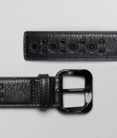 Bottega Veneta® Nero Madras Heritage Mirror Belt Bottega Veneta® Nero Madras Heritage Mirror Belt