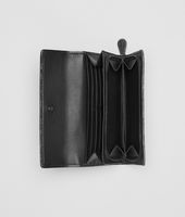 Bottega Veneta® Millerighe Nero Karung Continental Wallet Bottega Veneta® Millerighe Nero Karung Continental Wallet