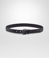 Bottega Veneta® NERO INTRECCIATO MADRAS HERITAGE BELT Bottega Veneta® NERO INTRECCIATO MADRAS HERITAGE BELT