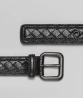 Bottega Veneta® NERO INTRECCIATO MADRAS HERITAGE BELT Bottega Veneta® NERO INTRECCIATO MADRAS HERITAGE BELT