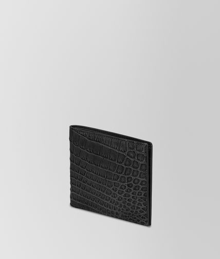 BOTTEGA VENETA - NERO SOFT CROCODILE WALLET