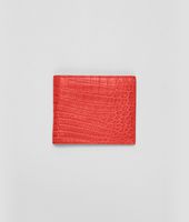 Bottega Veneta® PORTEMONNAIE AUS WEICHEM KROKODILLEDER FUMÉ NEW RED Bottega Veneta® PORTEMONNAIE AUS WEICHEM KROKODILLEDER FUMÉ NEW RED