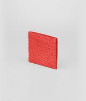 Bottega Veneta® PORTEMONNAIE AUS WEICHEM KROKODILLEDER FUMÉ NEW RED Bottega Veneta® PORTEMONNAIE AUS WEICHEM KROKODILLEDER FUMÉ NEW RED
