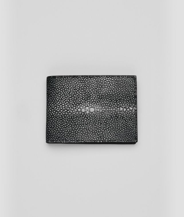 BOTTEGA VENETA Nero Soft Stingray Wallet Bi-fold Wallet U fp