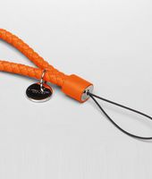 Bottega Veneta® Tangerine Intrecciato Nappa Cell Phone Strap Bottega Veneta® Tangerine Intrecciato Nappa Cell Phone Strap