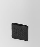 Bottega Veneta® Nero Intrecciato Antique Ostrich Wallet Bottega Veneta® Nero Intrecciato Antique Ostrich Wallet