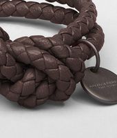 Bottega Veneta® Armband aus Nappaleder Intrecciato Ebano Bottega Veneta® Armband aus Nappaleder Intrecciato Ebano