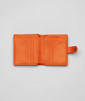 Bottega Veneta® New Red Tangerine Intrecciato Waxy French Flap Wallet Bottega Veneta® New Red Tangerine Intrecciato Waxy French Flap Wallet