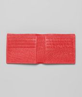 Bottega Veneta® PORTEFEUILLE NEW RED EN CUIR D'AUTRUCHE INTRECCIATO ANTIQUE Bottega Veneta® PORTEFEUILLE NEW RED EN CUIR D'AUTRUCHE INTRECCIATO ANTIQUE