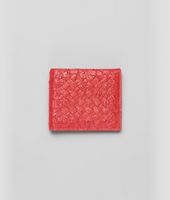 Bottega Veneta® NEW RED INTRECCIATO ANTIQUE OSTRICH WALLET Bottega Veneta® NEW RED INTRECCIATO ANTIQUE OSTRICH WALLET