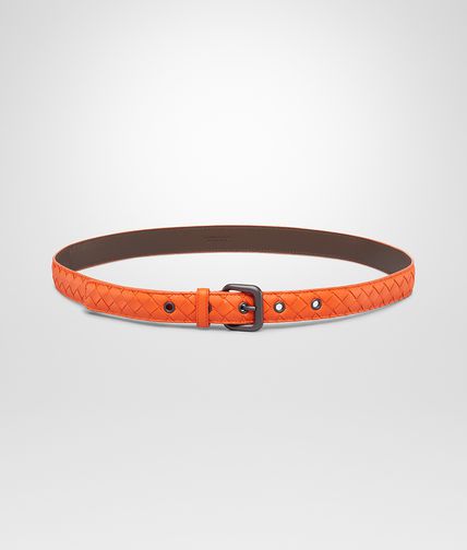 BOTTEGA VENETA - Gürtel aus Nappaleder Intrecciato Tangerine