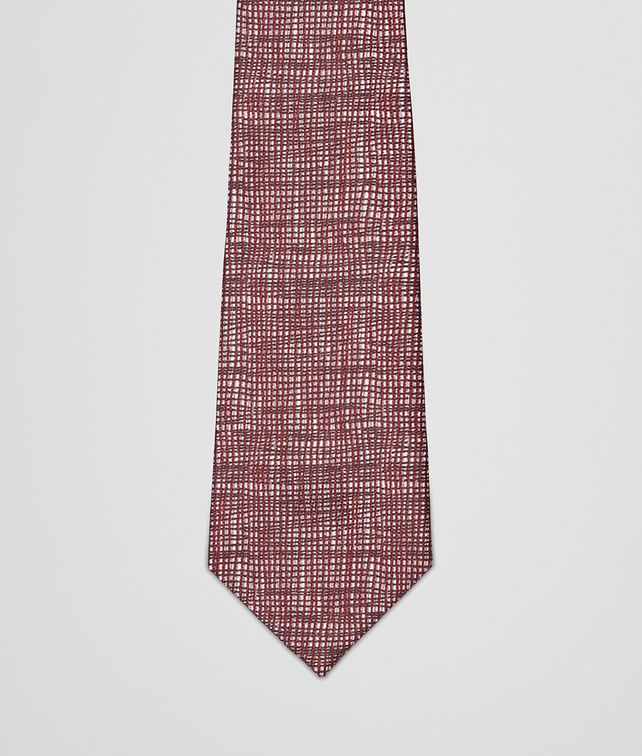 BOTTEGA VENETA TIE IN BLACK BORDEAUX SILK COTTON Tie or bow tie U fp