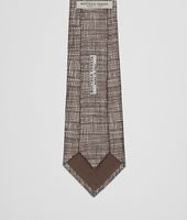 Bottega Veneta® BLACK DARK BROWN COTTON SILK TIE Bottega Veneta® BLACK DARK BROWN COTTON SILK TIE