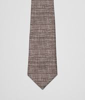 Bottega Veneta® BLACK DARK BROWN COTTON SILK TIE Bottega Veneta® BLACK DARK BROWN COTTON SILK TIE