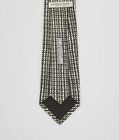 Bottega Veneta® BLACK DARK GREEN COTTON SILK TIE Bottega Veneta® BLACK DARK GREEN COTTON SILK TIE