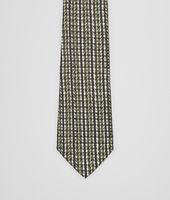 Bottega Veneta® BLACK DARK GREEN COTTON SILK TIE Bottega Veneta® BLACK DARK GREEN COTTON SILK TIE