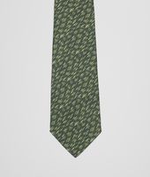 Bottega Veneta® OLIVE GREY SILK TIE Bottega Veneta® OLIVE GREY SILK TIE