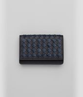 Bottega Veneta® Tourmaline Prusse Intrecciato Ayers Nappa Card Case Bottega Veneta® Tourmaline Prusse Intrecciato Ayers Nappa Card Case