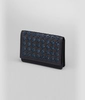 Bottega Veneta® Tourmaline Prusse Intrecciato Ayers Nappa Card Case Bottega Veneta® Tourmaline Prusse Intrecciato Ayers Nappa Card Case