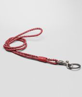 Bottega Veneta® Fraise Intrecciato Ayers Livrea Key Ring Bottega Veneta® Fraise Intrecciato Ayers Livrea Key Ring