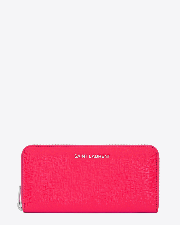 Saint Laurent Classic Letters Saint Laurent Zip Around Wallet In ...  