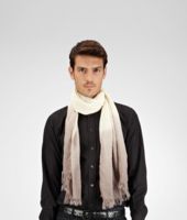 Bottega Veneta® Schal aus Seide Ivory und Beige Bottega Veneta® Schal aus Seide Ivory und Beige