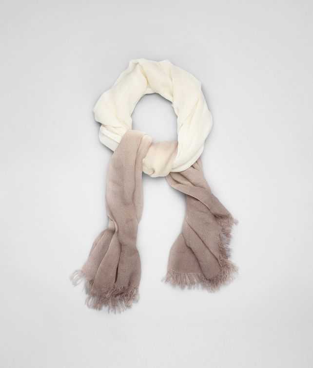 BOTTEGA VENETA Ivory Beige Silk Scarf Scarf or Hat or Glove U fp