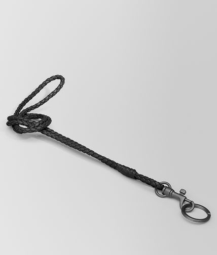 BOTTEGA VENETA - Nero Intrecciato Nappa Key Ring