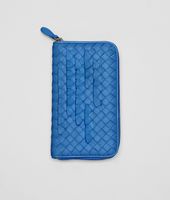 Bottega Veneta® Électrique Intrecciato Nappa Minionde Zip Around Wallet Bottega Veneta® Électrique Intrecciato Nappa Minionde Zip Around Wallet