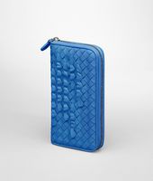Bottega Veneta® Électrique Intrecciato Nappa Minionde Zip Around Wallet Bottega Veneta® Électrique Intrecciato Nappa Minionde Zip Around Wallet