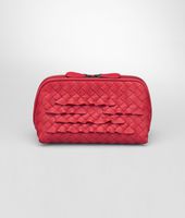 Bottega Veneta® Fraise Intrecciato Nappa Minionde Cosmetic Case Bottega Veneta® Fraise Intrecciato Nappa Minionde Cosmetic Case
