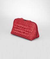 Bottega Veneta® Fraise Intrecciato Nappa Minionde Cosmetic Case Bottega Veneta® Fraise Intrecciato Nappa Minionde Cosmetic Case
