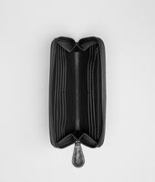 Bottega Veneta® NERO MADRAS HERITAGE ZIP AROUND WALLET Bottega Veneta® NERO MADRAS HERITAGE ZIP AROUND WALLET