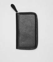 Bottega Veneta® NERO MADRAS HERITAGE ZIP AROUND WALLET Bottega Veneta® NERO MADRAS HERITAGE ZIP AROUND WALLET