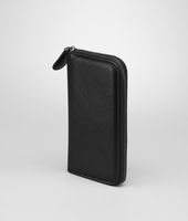 Bottega Veneta® NERO MADRAS HERITAGE ZIP AROUND WALLET Bottega Veneta® NERO MADRAS HERITAGE ZIP AROUND WALLET