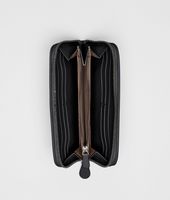 Bottega Veneta® Nero Intrecciato Nappa Minionde Zip Around Wallet Bottega Veneta® Nero Intrecciato Nappa Minionde Zip Around Wallet