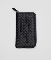 Bottega Veneta® Nero Intrecciato Nappa Minionde Zip Around Wallet Bottega Veneta® Nero Intrecciato Nappa Minionde Zip Around Wallet
