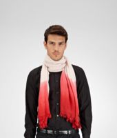 Bottega Veneta® Beige Red Silk Scarf Bottega Veneta® Beige Red Silk Scarf
