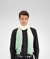 Bottega Veneta® Ivory Dark Green Silk Scarf Bottega Veneta® Ivory Dark Green Silk Scarf