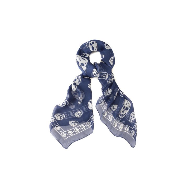 Classic Silk Chiffon Skull Scarf Alexander McQueen Silk Scarf Skull