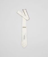 Bottega Veneta® WHITE BLACK SILK TIE Bottega Veneta® WHITE BLACK SILK TIE