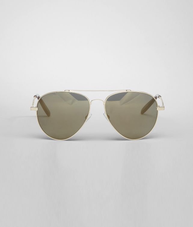 BOTTEGA VENETA GOLD GREY BRONZE MIRROR METAL EYEWEAR BV 274 Sunglasses E fp