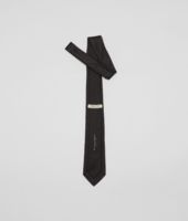 Bottega Veneta® BLACK DARK GREY SILK TIE Bottega Veneta® BLACK DARK GREY SILK TIE