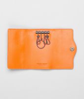 Bottega Veneta® Tangerine Intrecciato Nappa Key Case Bottega Veneta® Tangerine Intrecciato Nappa Key Case