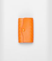 Bottega Veneta® Tangerine Intrecciato Nappa Key Case Bottega Veneta® Tangerine Intrecciato Nappa Key Case