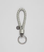 Bottega Veneta® PLATINUM INTRECCIATO NAPPA METALLIZZATO Key Ring Bottega Veneta® PLATINUM INTRECCIATO NAPPA METALLIZZATO Key Ring