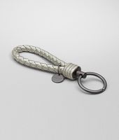 Bottega Veneta® PLATINUM INTRECCIATO NAPPA METALLIZZATO Key Ring Bottega Veneta® PLATINUM INTRECCIATO NAPPA METALLIZZATO Key Ring