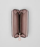 Bottega Veneta® BLUSH INTRECCIATO BORDER CALF Zip Around Wallet Bottega Veneta® BLUSH INTRECCIATO BORDER CALF Zip Around Wallet
